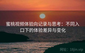 蜜桃视频体验向记录与思考：不同入口下的体验差异与变化
