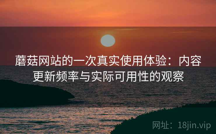 蘑菇网站的一次真实使用体验：内容更新频率与实际可用性的观察