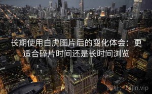 长期使用白虎图片后的变化体会：更适合碎片时间还是长时间浏览