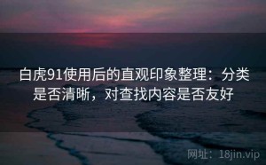 白虎91使用后的直观印象整理：分类是否清晰，对查找内容是否友好