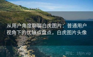 从用户角度聊聊白虎图片：普通用户视角下的优缺点盘点，白虎图片头像