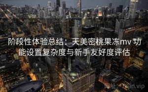 阶段性体验总结：天美密桃果冻mv 功能设置复杂度与新手友好度评估