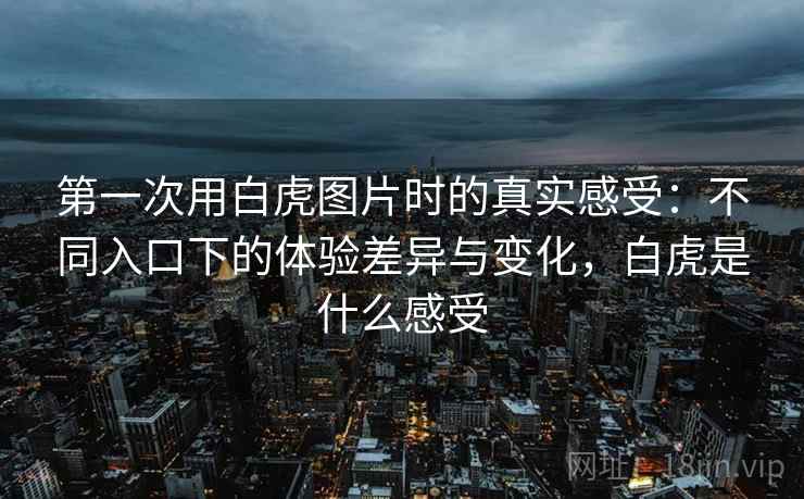 第一次用白虎图片时的真实感受：不同入口下的体验差异与变化，白虎是什么感受