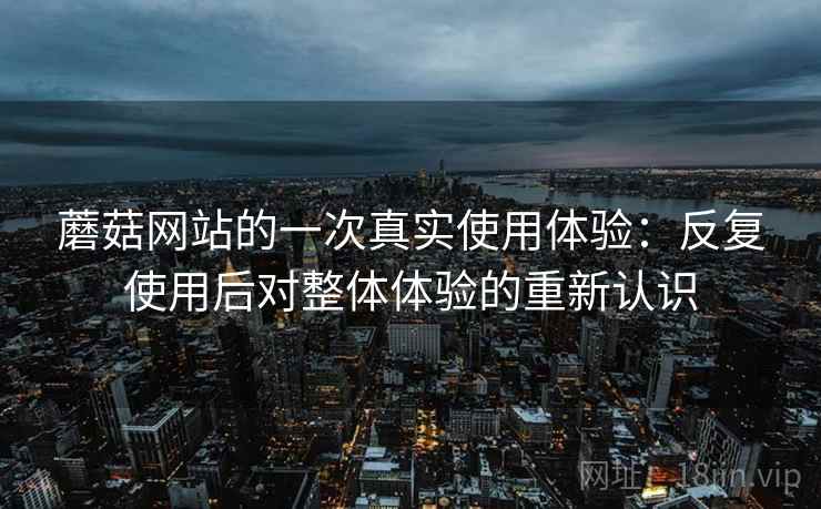 蘑菇网站的一次真实使用体验:反复使用后对整体体验的重新认识 蘑菇网站的一次真实使用体验:反复使用后对整体体验的重新认识