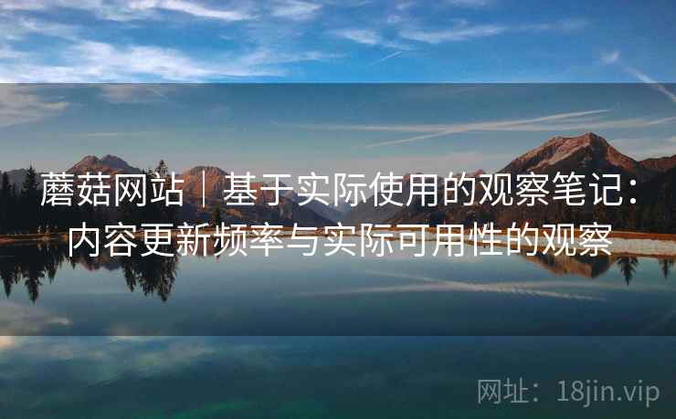 蘑菇网站｜基于实际使用的观察笔记：内容更新频率与实际可用性的观察