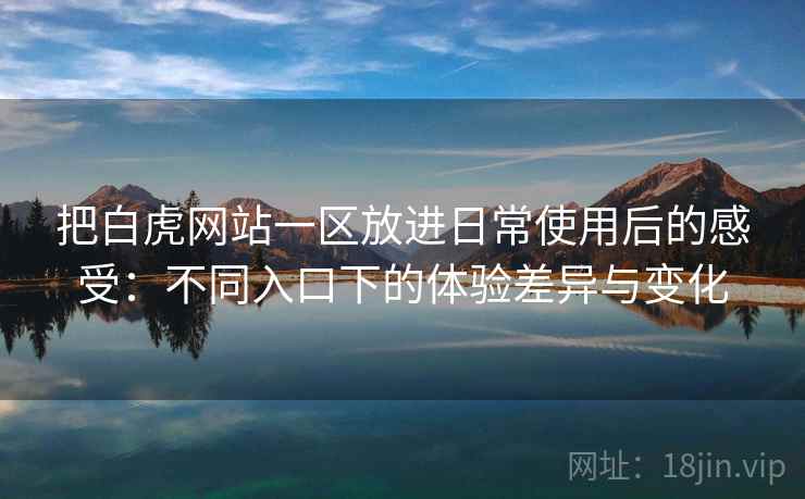 把白虎网站一区放进日常使用后的感受：不同入口下的体验差异与变化