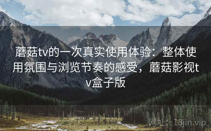 蘑菇tv的一次真实使用体验：整体使用氛围与浏览节奏的感受，蘑菇影视tv盒子版