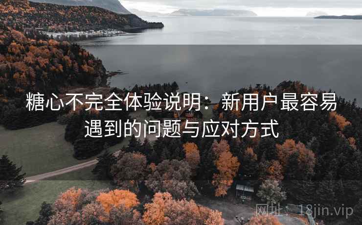 糖心不完全体验说明：新用户最容易遇到的问题与应对方式